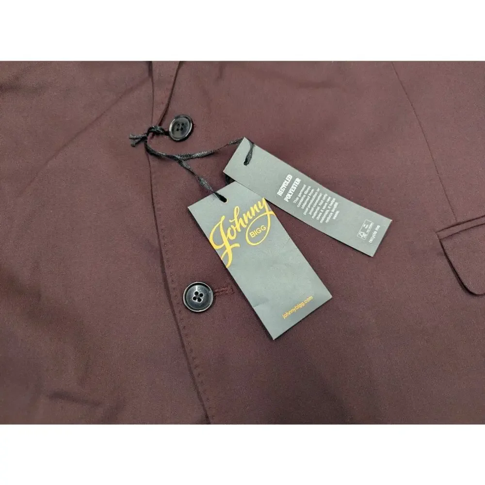 Johnny Bigg Jacket Mens 54 Maroon Sports Blazer NEW